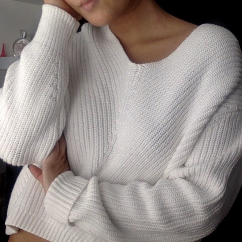 Chunky white sweater